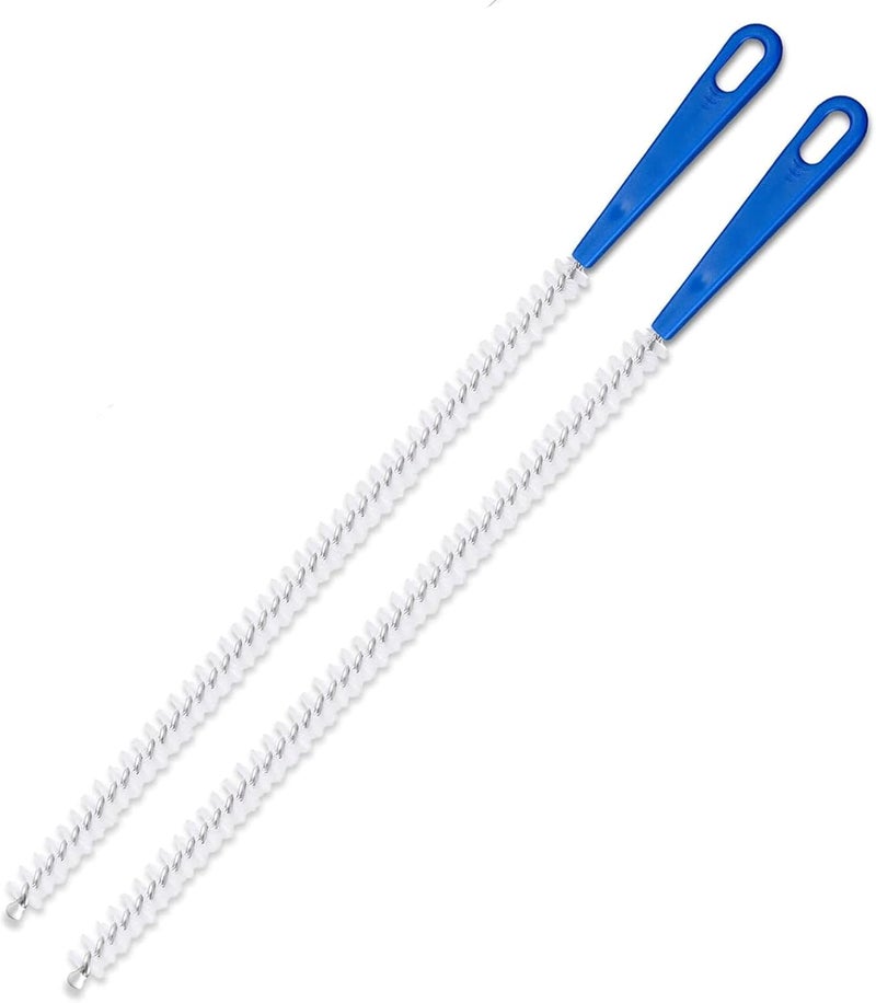 Adove Drain Cleaning Brush 2pack, Long Drain Clog Remover Tool 23.6inch, Pipe Brush Cleaner with Nylon Bristles, Sink Drain Cleaner for Toilet, Kitchen Sink, Bathroom Tub, Shower, and Sewer Drain - Image 1
